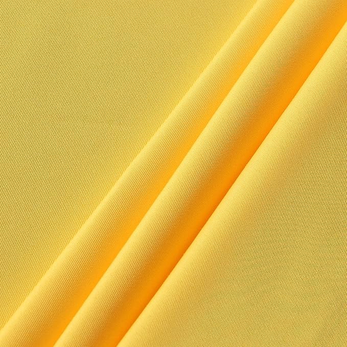 sancua Round Tablecloth - 80 Inch - Water Resistant Spill Proof Washable Polyester Table Cloth Decorative Fabric Table Cover for Dining Tables, Buffet Parties and Camping, Yellow