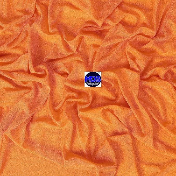 MDS Halloween Chiffon Draping Fabric - 2 Panel, 30" Wide x 40ft Long - Sheer Spooky Arbor & Canopy Drapery for Haunted House Backdrops, Party Ceilings, DIY Costumes & Themed Events - Orange