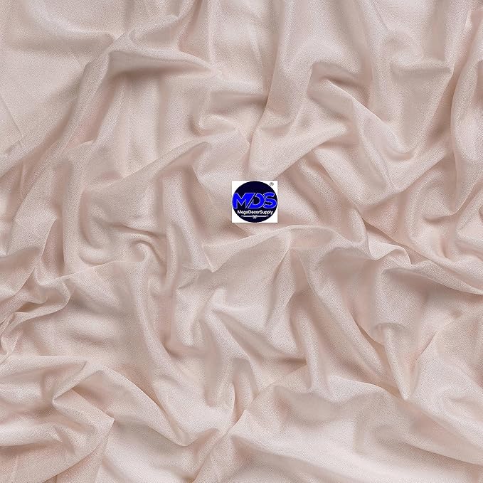 MDS Halloween Chiffon Draping Fabric - 1 Panel, 30" Wide x 40ft Long - Sheer Spooky Arbor & Canopy Drapery for Haunted House Backdrops, Party Ceilings, DIY Costumes & Themed Events - Nude