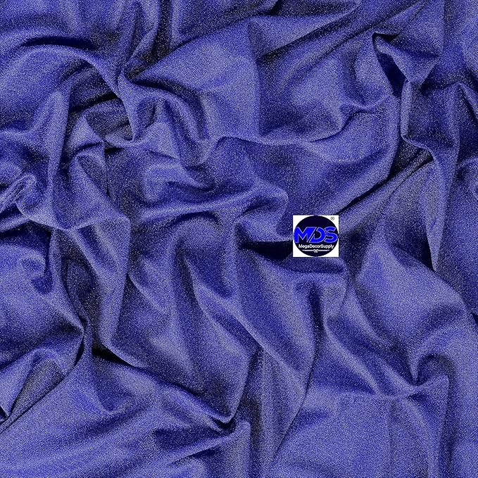 MDS Halloween Chiffon Draping Fabric - 2 Panel, 30" Wide x 50ft Long - Sheer Spooky Arbor & Canopy Drapery for Haunted House Backdrops, Party Ceilings, DIY Costumes & Themed Events - Royal Blue