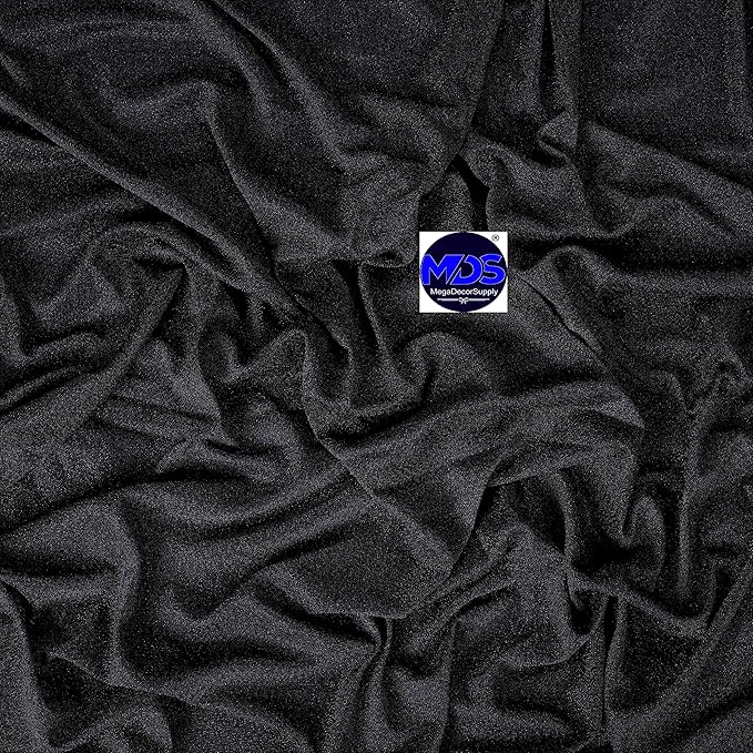 MDS Halloween Chiffon Draping Fabric - 1 Panel, 30" Wide x 100ft Long - Sheer Spooky Arbor & Canopy Drapery for Haunted House Backdrops, Party Ceilings, DIY Costumes & Themed Events - Black