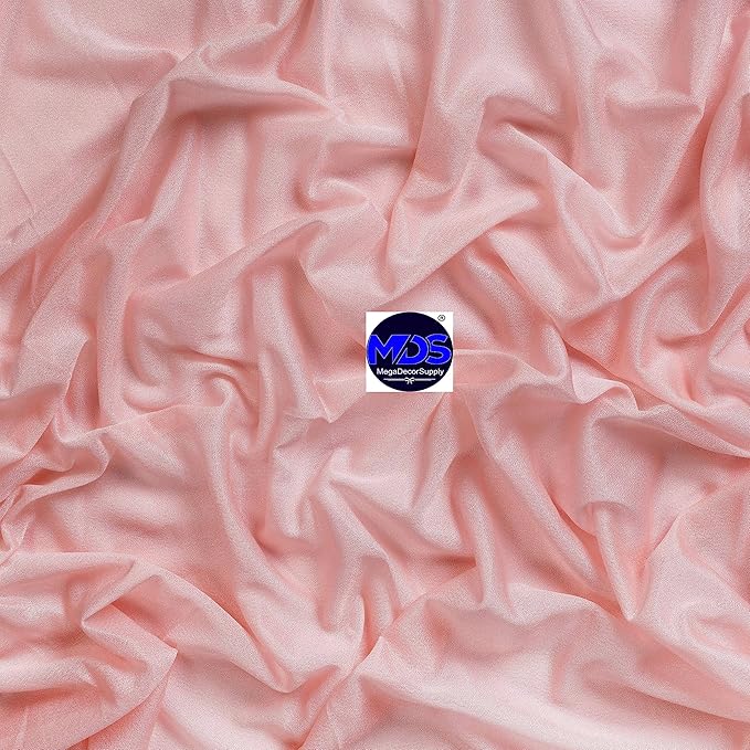 MDS Halloween Chiffon Draping Fabric - 2 Panel, 30" Wide x 75ft Long - Sheer Spooky Arbor & Canopy Drapery for Haunted House Backdrops, Party Ceilings, DIY Costumes & Themed Events - Dusty Rose