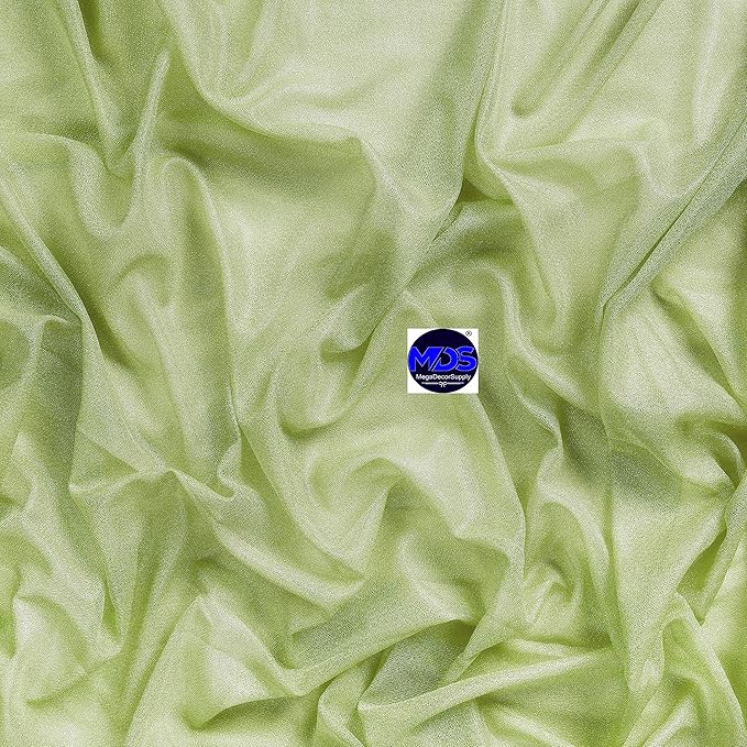 MDS Halloween Chiffon Draping Fabric - 2 Panel, 30" Wide x 30ft Long - Sheer Spooky Arbor & Canopy Drapery for Haunted House Backdrops, Party Ceilings, DIY Costumes & Themed Events - Sage Green