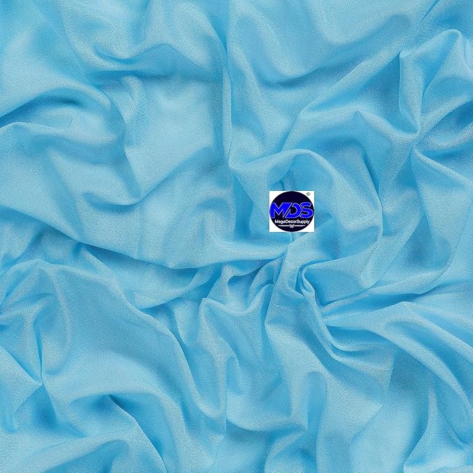 MDS Halloween Chiffon Draping Fabric - 1 Panel, 30" Wide x 40ft Long - Sheer Spooky Arbor & Canopy Drapery for Haunted House Backdrops, Party Ceilings, DIY Costumes & Themed Events - Turquoise