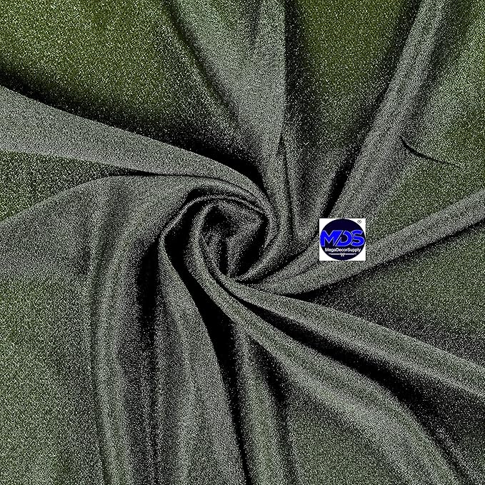 MDS Halloween Chiffon Draping Fabric - 1 Panel, 30" Wide x 100ft Long - Sheer Spooky Arbor & Canopy Drapery for Haunted House Backdrops, Party Ceilings, DIY Costumes & Themed Events - Olive Green